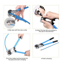 Load image into Gallery viewer, HX-50B 2x Heavy Duty crimping crimper hand ratchet terminal crimp pliers