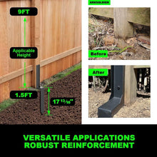 Load image into Gallery viewer, 4 Pcs Fence Post Repair Kit Heavy Duty Fence Posts Anchor