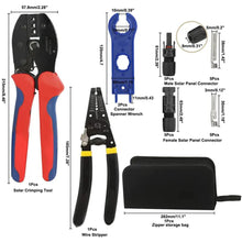 Load image into Gallery viewer, Solar Crimping Stripper and Cutter Tools 10pcs Solar Panel Cable Connectors