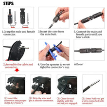 Load image into Gallery viewer, Solar Crimping Stripper and Cutter Tools 10pcs Solar Panel Cable Connectors