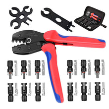 Load image into Gallery viewer, Solar Crimping Tool Kit Cable Connector 6pcs Male Female Solar Connector