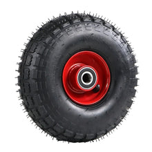 Load image into Gallery viewer, 2 x 10 inch pneumatic trolley wheels 4.10/3.50-4 heavy duty 20mm bore