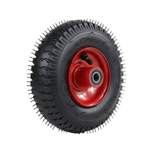 Load image into Gallery viewer, 2 x 10 inch pneumatic trolley wheels 4.10/3.50-4 heavy duty 20mm bore