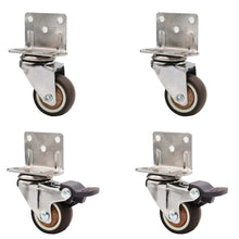 Load image into Gallery viewer, 4pcs 2 inch L-shape rubber caster wheels for furniture