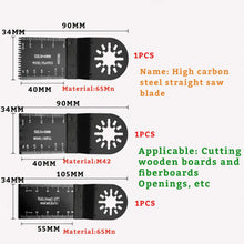 Load image into Gallery viewer, 24 Pcs Oscillating Saw Blades High Speed Steel Oscillating Multitool Blades Set