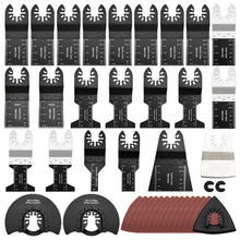 Load image into Gallery viewer, 41 Pcs Oscillating Saw Blades High Speed Steel Oscillating Multitool Blades Set