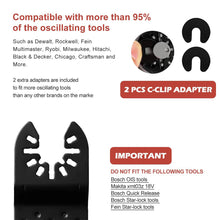 Load image into Gallery viewer, 41 Pcs Oscillating Saw Blades High Speed Steel Oscillating Multitool Blades Set