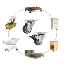 Load image into Gallery viewer, 4Pcs 3 in TPR Mute Heavy Duty Furniture Swivel Caster Wheels