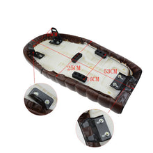 Load image into Gallery viewer, Brown Cushion Seat Flat Brat Hump Saddle Motorcycle For Cafe Racer Yamaha Honda