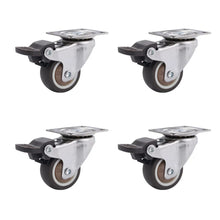 Load image into Gallery viewer, 4Pcs 3 in TPR Mute Heavy Duty Furniture Swivel Caster Wheels