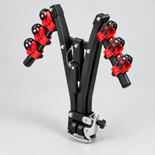 Load image into Gallery viewer, Foldable 3-bike tow ball carrier rack 45kg capacity for 50mm tow ball