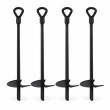 Load image into Gallery viewer, 4 pack 380mm heavy duty spiral ground auger anchors for gazebo tent tie down