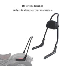 Load image into Gallery viewer, Black Sissy Bar Passenger Backrest Pad For Harley Softail Street Bob FXBB 2018+