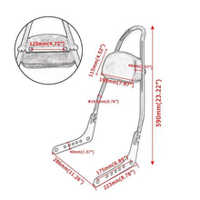 Load image into Gallery viewer, Black Sissy Bar Passenger Backrest Pad For Harley Softail Street Bob FXBB 2018+