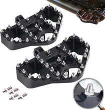 Load image into Gallery viewer, Black Wide Fat Foot Pegs MX Style Floorboard For Harley Dyna Touring Sportster Softail