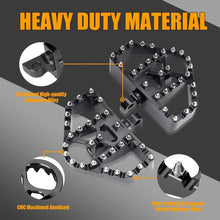 Load image into Gallery viewer, Black Wide Fat Foot Pegs MX Style Floorboard For Harley Dyna Touring Sportster Softail