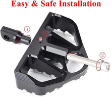 Load image into Gallery viewer, Black Wide Fat Foot Pegs MX Style Floorboard For Harley Dyna Touring Sportster Softail