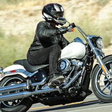Load image into Gallery viewer, Black Wide Fat Foot Pegs MX Style Floorboard For Harley Dyna Touring Sportster Softail