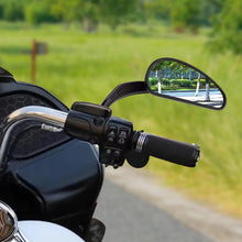 Load image into Gallery viewer, Motorcycle Black Rearview Mirrors For Harley Davidson Dyna Touring Glide Softail