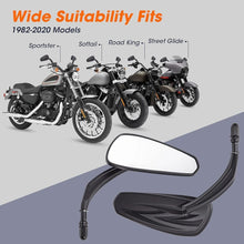 Load image into Gallery viewer, Motorcycle Black Rearview Mirrors For Harley Davidson Dyna Touring Glide Softail
