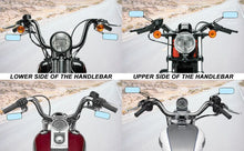 Load image into Gallery viewer, CHROME MOTORCYCLE RECTANGLE REARVIEW MIRRORS FOR HARLEY CRUISER CHOPPER BOBBER
