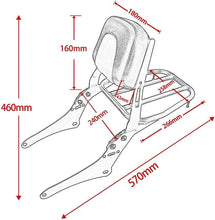 Load image into Gallery viewer, Backrest Sissy Bar +Luggage Rack Pad For Honda Rebel 500 300 CMX500 CMX300 17-22