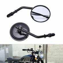 Load image into Gallery viewer, Motorcycle Round Black Rear View Side Mirrors for Harley Touring Cruiser Bobber