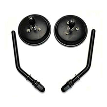 Load image into Gallery viewer, Motorcycle Round Black Rear View Side Mirrors for Harley Touring Cruiser Bobber
