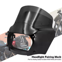 Load image into Gallery viewer, Motorcycle Headlight Fairing Mask For Harley Softail Fat Bob FXFB 2018-22