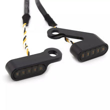 Load image into Gallery viewer, Black LED Mini Motorcycle Front Turn Signal Indicator Light For Harley Dyna FXD