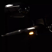 Load image into Gallery viewer, Black LED Mini Motorcycle Front Turn Signal Indicator Light For Harley Dyna FXD