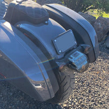 Load image into Gallery viewer, Black Curved Laydown License Plate Mount Bracket For Harley Dyna FXD Sportster