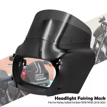 Load image into Gallery viewer, Motorcycle Headlight Fairing Mask For Harley Softail Fat Bob FXFB 2018-22