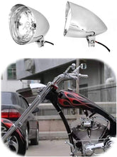 Load image into Gallery viewer, 6" Chrome billet alloy bullet headlight For Harley Sportster Chopper Bobber