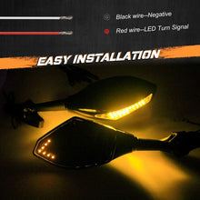 Load image into Gallery viewer, For Yamaha YZF600R FZ6R R6 R1 CUSTOM MOTORCYCLE LED TURN SIGNAL MIRRORS AU