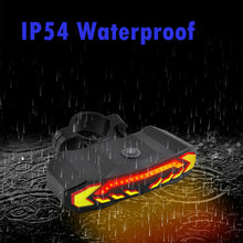 Load image into Gallery viewer, Bike Alarm Tail Light With Smart Brake Sensing Anti Theft USB Rechargeable Black