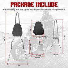 Load image into Gallery viewer, Passenger Backrest Sissy Bar Fit Harley Sportster XL883 1200 48 Iron 2004-UP