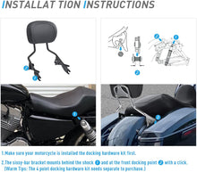 Load image into Gallery viewer, Passenger Sissy Bar Backrest For Harley Touring Road King Street Glide 2009-2022