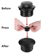 Load image into Gallery viewer, Black Pop Up Fuel Gas Tank Cap Cover For Harley Softail Motorcycle XL 883 1200