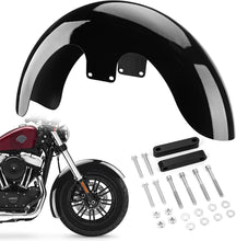 Load image into Gallery viewer, 19" Gloss Black Front Fender For Harley Touring Electra Street Tri Glide CVO