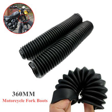 Load image into Gallery viewer, 2PCS 360MM Motorcycle Dirt Bike Front Fork Dust Cover Gaiters Boots Shock Rubber