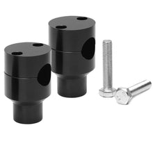 Load image into Gallery viewer, 2x 1" 25mm Black Handlebar Riser Clamp Harley Custom Dyna Sportster Honda Suzuki