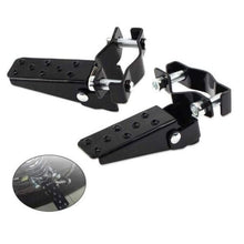 Load image into Gallery viewer, Black Bicycle Steel Foldable Folding Fork Foot Step Pegs For MTB BMX Road Bike