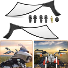 Load image into Gallery viewer, Motorcycle black Spear Blade Mirrors Fit Harley Davidson Sportster Dyna Softail