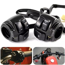 Load image into Gallery viewer, Black Motorcycle Handlebar Control Switche&Wiring Harness For Harley Sportster Dyna Vrod Softail