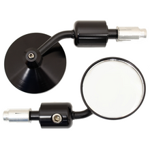 Load image into Gallery viewer, 7/8 22mm Motorcycle Handlebar End Mirrors Black