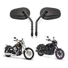 Load image into Gallery viewer, Black Motorcycle Rear View Side Mirrors Short Stem Custom For Harley Davidson