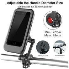 Load image into Gallery viewer, Waterproof Motorcycle Bike Bicycle Handlebar Mount Holder Case