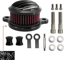 Load image into Gallery viewer, Aluminum Air Cleaner Intake Filter Kit for Harley Iron 883 Sportster 1200 Black