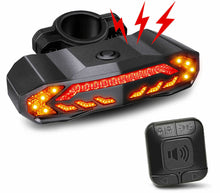 Load image into Gallery viewer, Bike Alarm Tail Light With Smart Brake Sensing Anti Theft USB Rechargeable Black